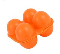 Alomejor Portable Outdoor Egg Carton Durable Reusable 4 Count Egg Carton Impact Resistant Plastic Egg Container for Camping