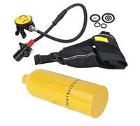 Alomejor Portable Underwater Respiratory Device for Diving - 1L Mini Kit with Dive Glasses for Professional Divers and Enthusiasts - Aviation Aluminum (Yellow oxygen bottle)