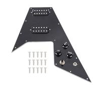 Alomejor Pre Wired Split 2 Coil Pickup Electric Loaded Guitar Pickguard Set Replacement Part