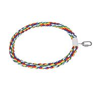 Alomejor Precise Ring Cotton Rope Swing Toy Bite Resistant Colorful Perch for Small and Medium Birds, Durable Bird Swing Perch for Fun, 8.3 Inch Diameter for Pet Birds