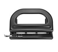 Alomejor Premium 4 Hole Paper Puncher Adjustable Spacing 30 Pages Manual Punching Tool for School Office Stationery, Easy-to-Clean Bottom Mat, Iron Material