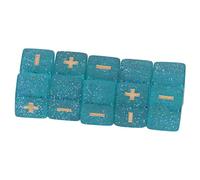 Alomejor Premium Plastic Dice Set More Than Signs - 20pcs Mathematical Operation You Say for Early Childhood and Entertainment (Transparent Light Blue)