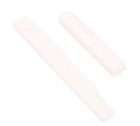 Alomejor Pure Cow Bone Guitar Nut Saddle Set White Color Sturdy Materials for Folk Acoustic Guitar Accessories