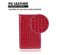 Alomejor PUScore Counter Card Holder Snakeskin Texture with Scorecards and Pencil ForEnthusiasts ForEnthusiasts (Red)