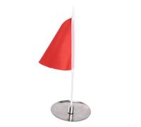 Alomejor Putting Cup with Flag, Stainless Steel Training Hole Triangle Flag Practice Accessories, with Red for Accuracy, for Indoor Outdoor Golf Putting Practice (Red Stainless Steel Tray)