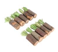 Alomejor Rabbit Chew Sticks Edible Nutrient-Rich Toys for Guinea Pigs Bunnies and Hamsters Made of Safe Applewood 10 Pieces (Green Corn Husk Type)