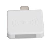 Alomejor Radio Frequency Identification Card Reader Compact Type C Fast Responsive Contactless Reader for Mobile Phones ABS 1 Unit (White)