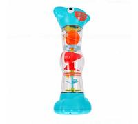 Alomejor Rainmaker Sensory Toy Early Education Multifunctional Rattle with Rotating Bead Rolling Hourglass Rain Sound Effects for Infants Toddlers (Sky Blue)
