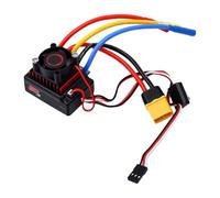 Alomejor RC Car ESC, 60A Brushless Speed Controller with XT60 Plug and 4.0mm Banana Connector, Multi Protection BEC Output Precise Braking for 1 10 Scale Car Boat Users