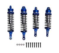 Alomejor RC Car with Linear Damping, Aluminum Alloy 4x4 1: 10 Scale RC Crawler Front Rear Shock Damper (Blue Silver)