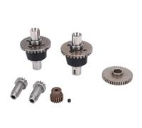 Alomejor RC Differential Gear Set Metal Diff Drive Gear Wheel Set for SCY 16101 16102 16103 All Metal Construction High Hardness Durability Easy Installation with 2 Differentials 1 Large