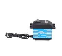 Alomejor RC Digital Servo IP68 High Torque Metal Gear 25T Servo Horn for 1/8 1/10 /12 RC Car Crawler Robot with Double Ball Bearings (Blue)