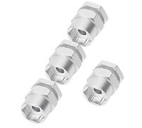 Alomejor RC Hex Adapter 12mm to 17mm Wheel Setup (Silver #12) | Durable aluminum alloy, adjustable length, compatible with various RC models, stable performance