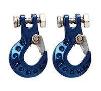 Alomejor RC Trailer Hook Aluminum Alloy Metal Hook 2pcs Stable Mount Fine Workmanship for 1 10 RC Climbing Car Front Rear Setup for SCX10 D90 D110 TF2 (Blue)