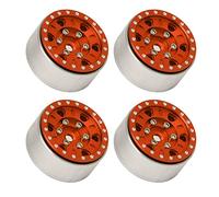 Alomejor RC Wheel Bucket Package For an SCX24 1/24 RC Axial Car, Small and Convenient Design, 4 Aluminum Pcs Aleay Cublos Beadlock Wheel For For Car Diy Estrarsists (Orange)