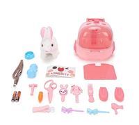 Alomejor Realistic Electronic Bunny Toy Walking Hopping Bunny Toy with Cage for Role Play, Portable Carry Cage for On The Go Adventures