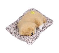 Alomejor Realistic Simulation Sleeping Dog Adorable Puppy Sound Toy for Children Home Decorations, Plush Dog for Gifts, 6.7x5.5in (Labrador)