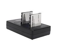 Alomejor Rechargeable Camera Battery Charger with Dual USB High Capacity for DSC QX10 QX100 T99 T110 2 Packs