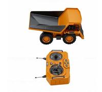 Alomejor Remote Control Dump Truck, Alloy Engineering RC Construction Vehicle with 2.4GHz Rechargeable, for Kids Boys Educational Toy