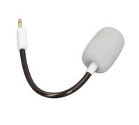 Alomejor Replacement Game Mic for BlackShark V2 Pro, Bendable Boom Microphone, Noise Reduction Functionality, Ideal for Gamers, 3.5mm Gold Plated Plug (White)