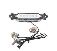Alomejor Replacement Single Coil Pickup with Builtin Preamp for NoiseFree Performance for Folk Acoustic Electric Guitars (Black Pearl)