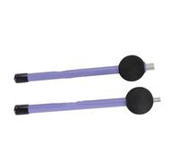 Alomejor Retractable Drum Brushes Kit with Rubber Handle for Percussion Instrument, Purple 2PCS (Purple)