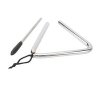 Alomejor Rhythmic Stainless Steel Trade Triangle Instrument for Music Training, dinner. Light Method of Silence