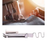 Alomejor Right Angle Double Fold Bias Tape Durable Portable Sewing Machine Attachment for Single Needle High Head Machine Material: Metal (Metal 4)