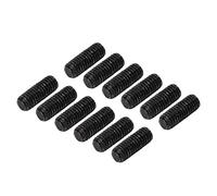 Alomejor Robust Metal Saddle Height Screw with 12 STCS Screws for E Guitar Bridge Parts, Suitable for All Types of E Guitar Repairs (Black)