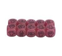 Alomejor Rock Scissors Paper Dice Set, 10 PCs Finger Refrigeration Cubes with Glowing in the Dark Properties, Portable and Effective, Bright Finger Rates of Cubes (Purple)