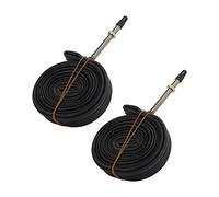 Alomejor Rubber 700x23c Bicycle Inner Tube with Resistance, Long Service Life, 2PCs for Comfortable and Safe Driving Experience (700X23C method mouth 48)