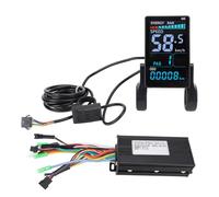 Alomejor Scooter 3 Mode Controller, 36V 500W 750W 48V 500W Brushless Motor Controller LCD Display Meter Kit