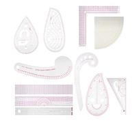 Alomejor Sewing Ruler Set Practical Measure Ruler for Dressmaking, DIY Sewing Set for Tailor Working, 11 X