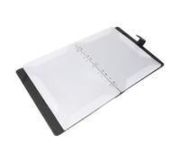 Alomejor Sheet Music Folder, A4 3 Ring Binder for Music Organization PU Leather Cover for Students Music Enthusiasts (Black)