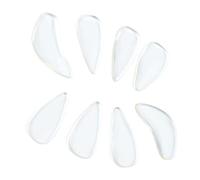 Alomejor Silicone Polymer Professional Finger Picks Smooth Delicate Defender for Players Material Applicable Scene (Clear)