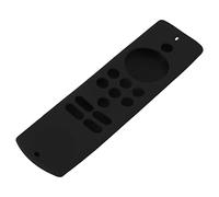 Alomejor Silicone Shockproof Remote Control Cover Anti Slip Protective Sleeve + Lanyard for Fire TV Stick Lite (Black Set)