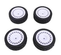 Alomejor Singlebyrinth Model 1/16 RC Car Rally Rally -tire 70x26mm RC Car Tires for 1/10 on the Street (White)