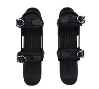 Alomejor Ski Skades Snowblades Skis Shoes Mini Skates for Adults with Adjustable Straps Portable Design Durable Nylon Stainless Steel Buckles Versatile for Snowparks Forest Trails (Black)