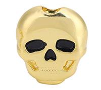 Alomejor Skull Shape Tuning Key Button Cap Heads for Guitar Pegs Protection for Folk Electric Guitarists (Gold)