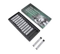 Alomejor Soft Pastel Set Vivid Painting Drawing Pigment Kit for Artists or Hobbyists, Square Pastels for Art Projects, 12 Pieces for Home School Office (Black)