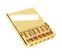 Alomejor Solid Brass Electric Guitar Bridge, 6 String Saddle Fully Adjustable for TL Model with Mounting Screws and Wrench