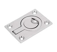 Alomejor Square Flush Pull Ring Handles Stainless Steel Marine Boat Deck Lifting Ring Hidden Recessed Boat Hatch Door Knob Handle Pull Ring(64 * 44)