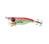 Alomejor Squid Jig Luminous ABS Cloth Squid Lure Hook 10cm 4in Slow Sinking Glow Bait with Line Tie Strong Hook Set for Night Fishing Saltwater Anglers (Pink)