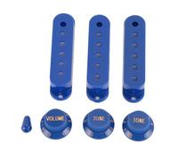 Alomejor SSS Pickup Covers, 3 Pcs Single Coil Pickup Covers with Tone Volume Knobs and Switch Tip for Electric Guitar Replacement Parts