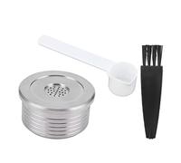 Alomejor Stainless Steel Coffee Capsule with Spoon Brush for Delta Q NDIQ7323 Coffee Maker Machine,Reusable and Easy to, Ideal for Lovers