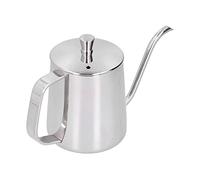 Alomejor Stainless Steel Coffee Pouring Kettle Rust Proof with Long Narrow Spout Design for Precise Pour Over Brewing, Perfect for Hotels and Restaurants 8.6x5.4in (Silver 350ML)