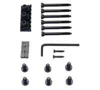 Alomejor Stainless Steel -Guitar Cutting Nut Screw Screws for Precise Fit and Easy Setup, Comprises the Fastening Blocks and the L Wrench, Ideal for Guitar Enthusiasts, Black