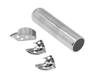 Alomejor Stainless Steel Guitar Slide with Smooth Design for Easy String Separation and Slide Playing, for Lap Steel Hawaiian Guitars, 4-Piece Set