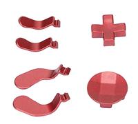 Alomejor Stainless Steel Metal D Pads Paddles Replacement Controller Accessories for Enhanced Gaming Experience for One Series 2 - 5 Units (Red)