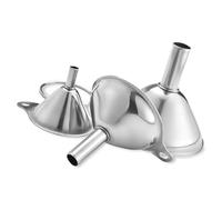 Alomejor Stainless Steel Mini Funnels Small Portable Set of 3 for Filling Small Bottles Travel Home Use Kitchen Integrative Design